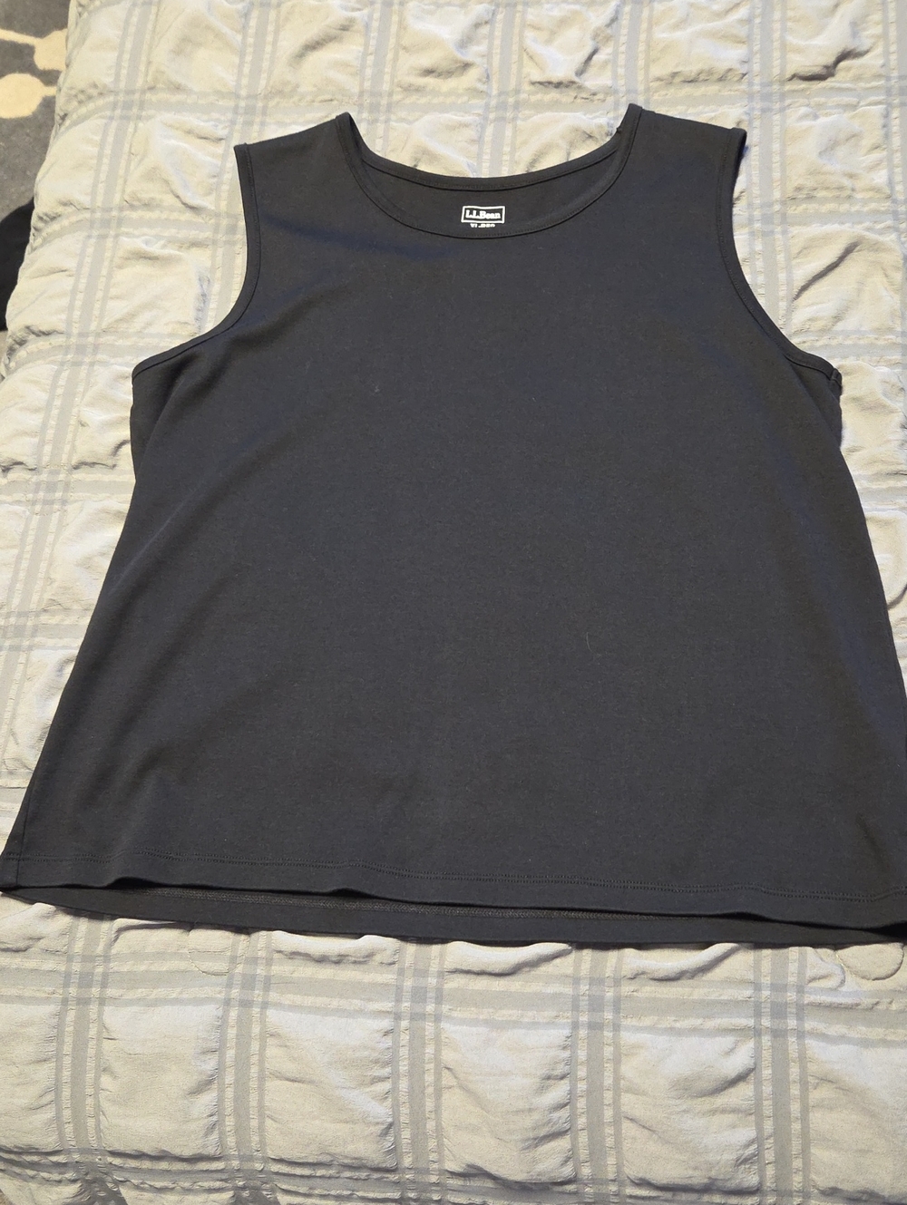 XL L.L. Bean Black Sleeveless Top    in Pima Cotton, NWOT